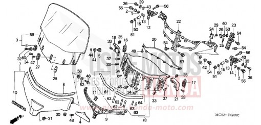WINDSCHUTZSCHEIBE (GL1800A1/A2/A3) GL1800A1 de 2001